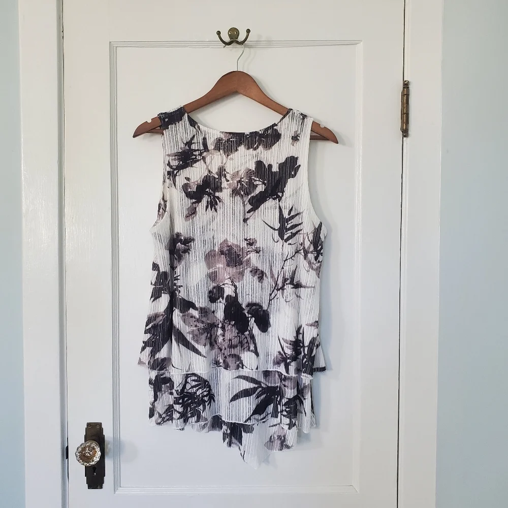 Papa Vancouver Sleeveless Top – Size XL – White/Black/Grey - Picture 2 of 4